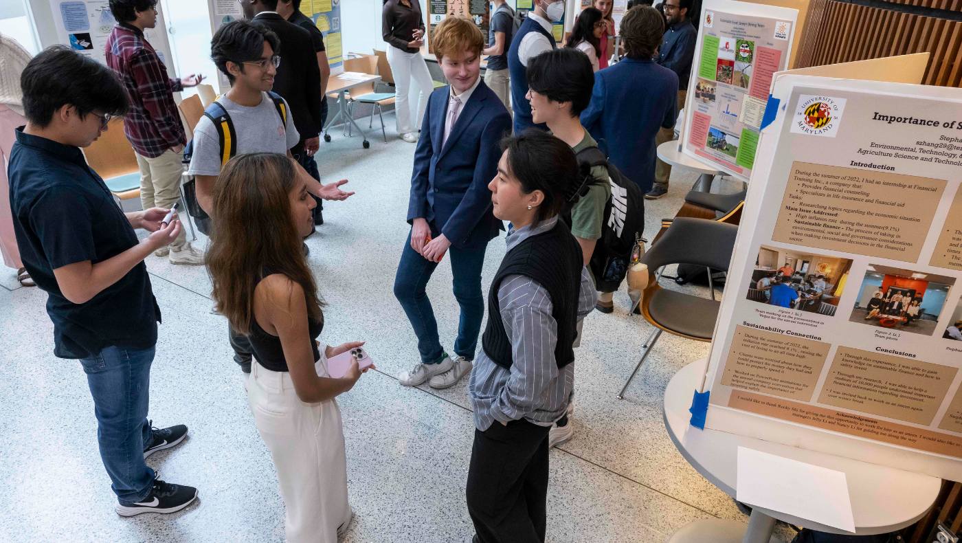 students at academic showcase