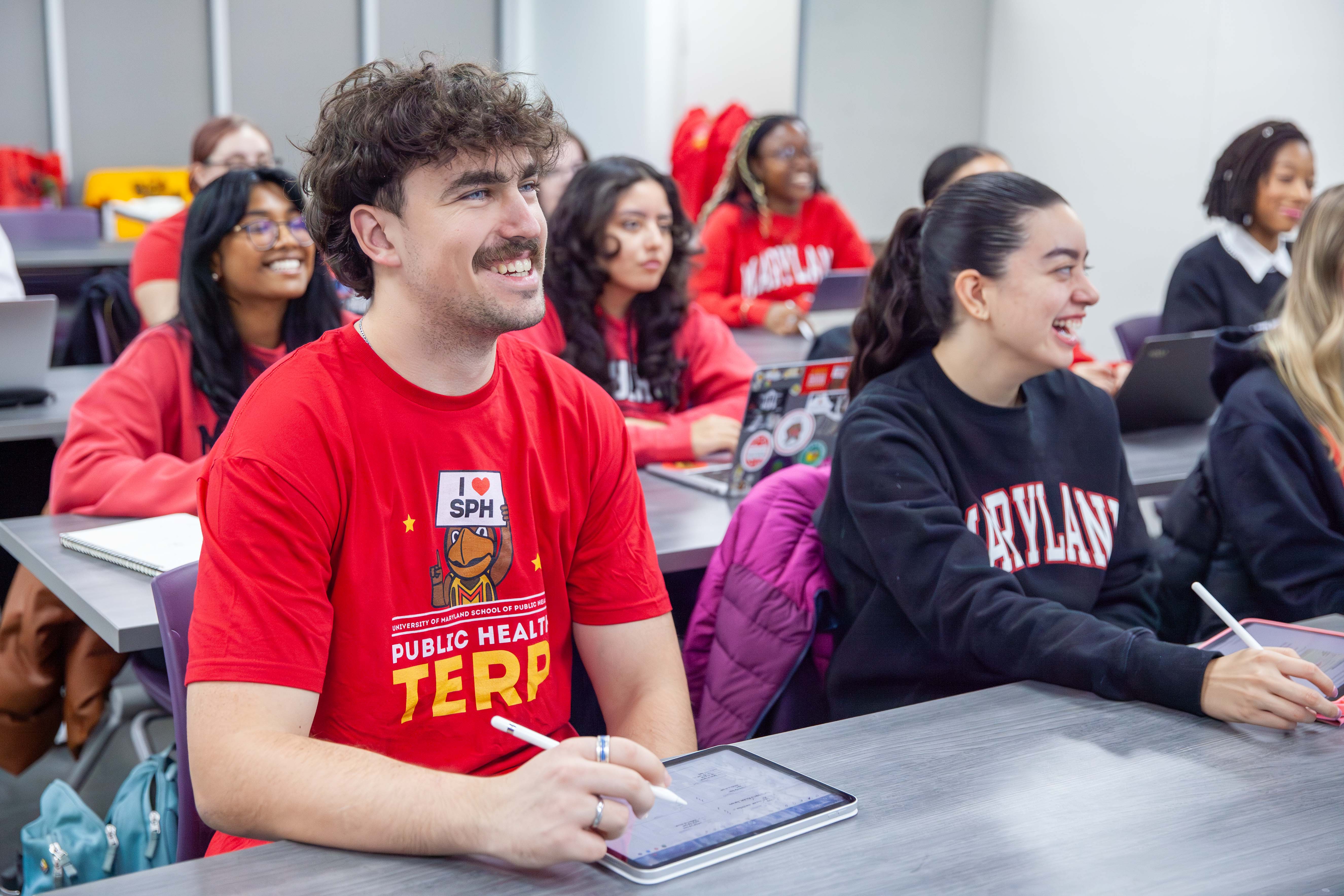students at desks