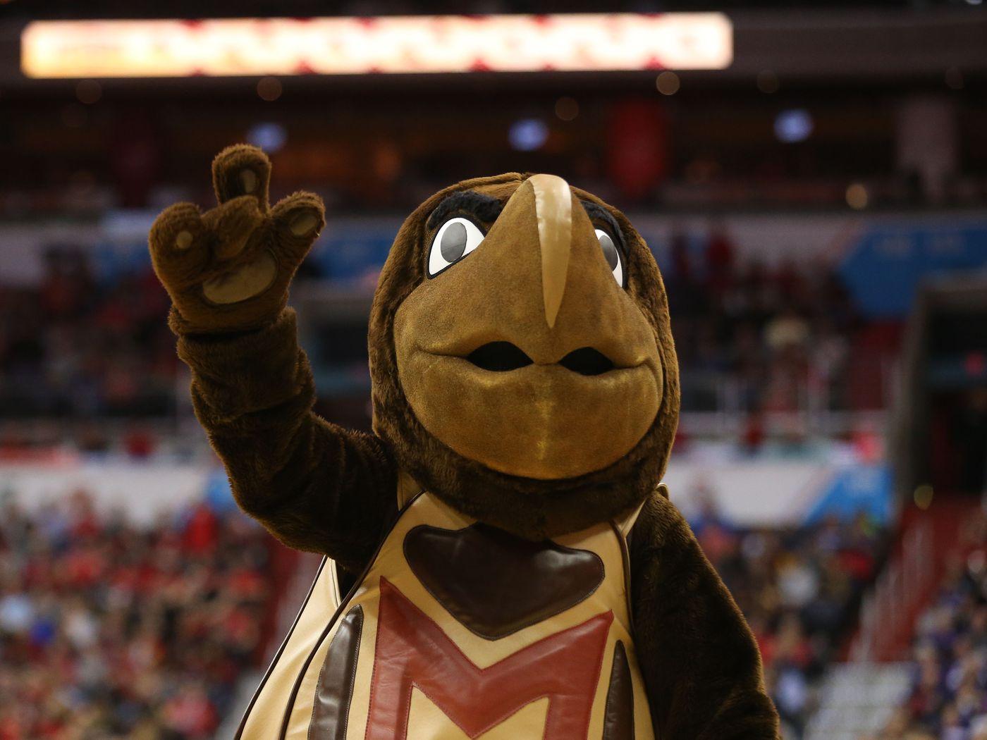 Testudo Mascot at Athletic Event