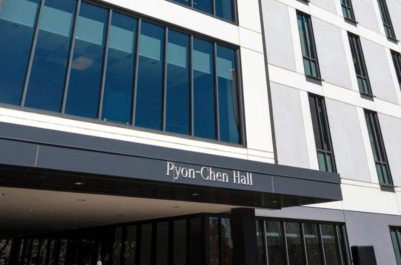 exterior of dorm building
