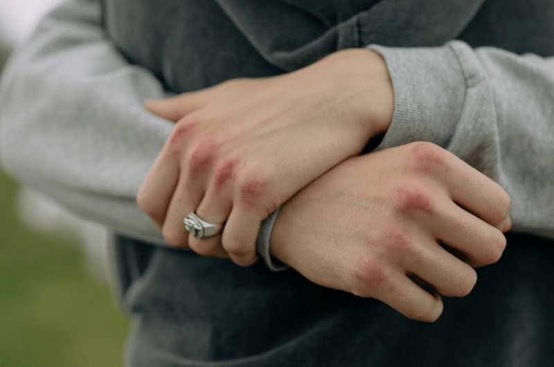 hands wrapped in hug