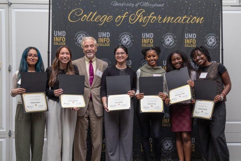 Students receiving awards