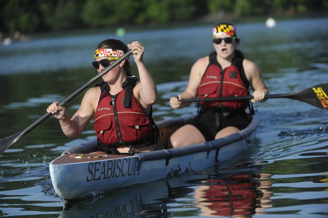 students in concrete canoe