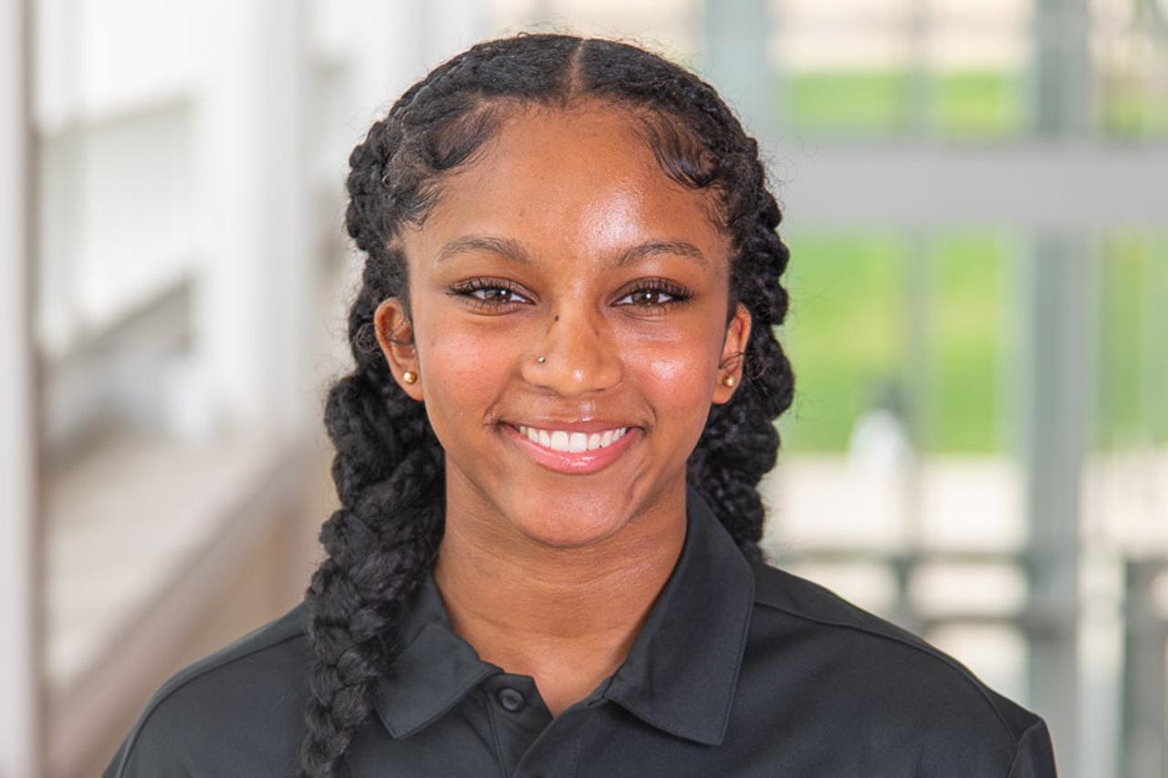 TA Amari B. with two french braids